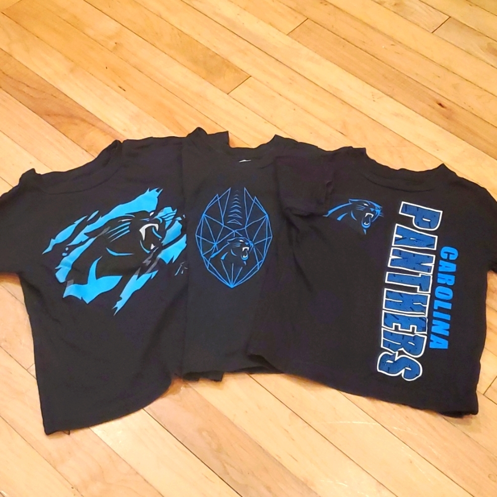 Trio of Carolina Panthers size 4T tshirts